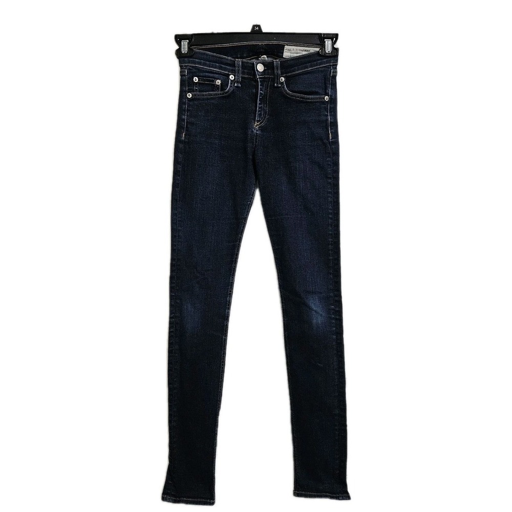 Rag & Bone High Rise Skinny Jeans Women's 26 (26x29.5) Blue Dark‎ Wash VGUC